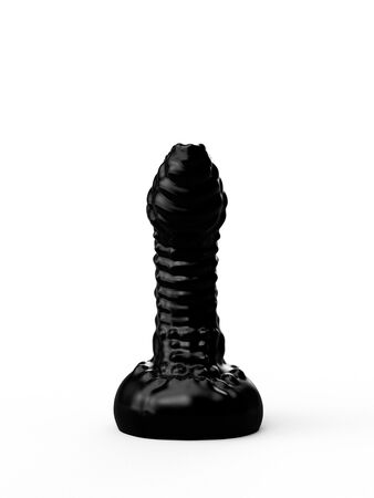 Чёрный плаг-массажёр для простаты - 7,2 см.